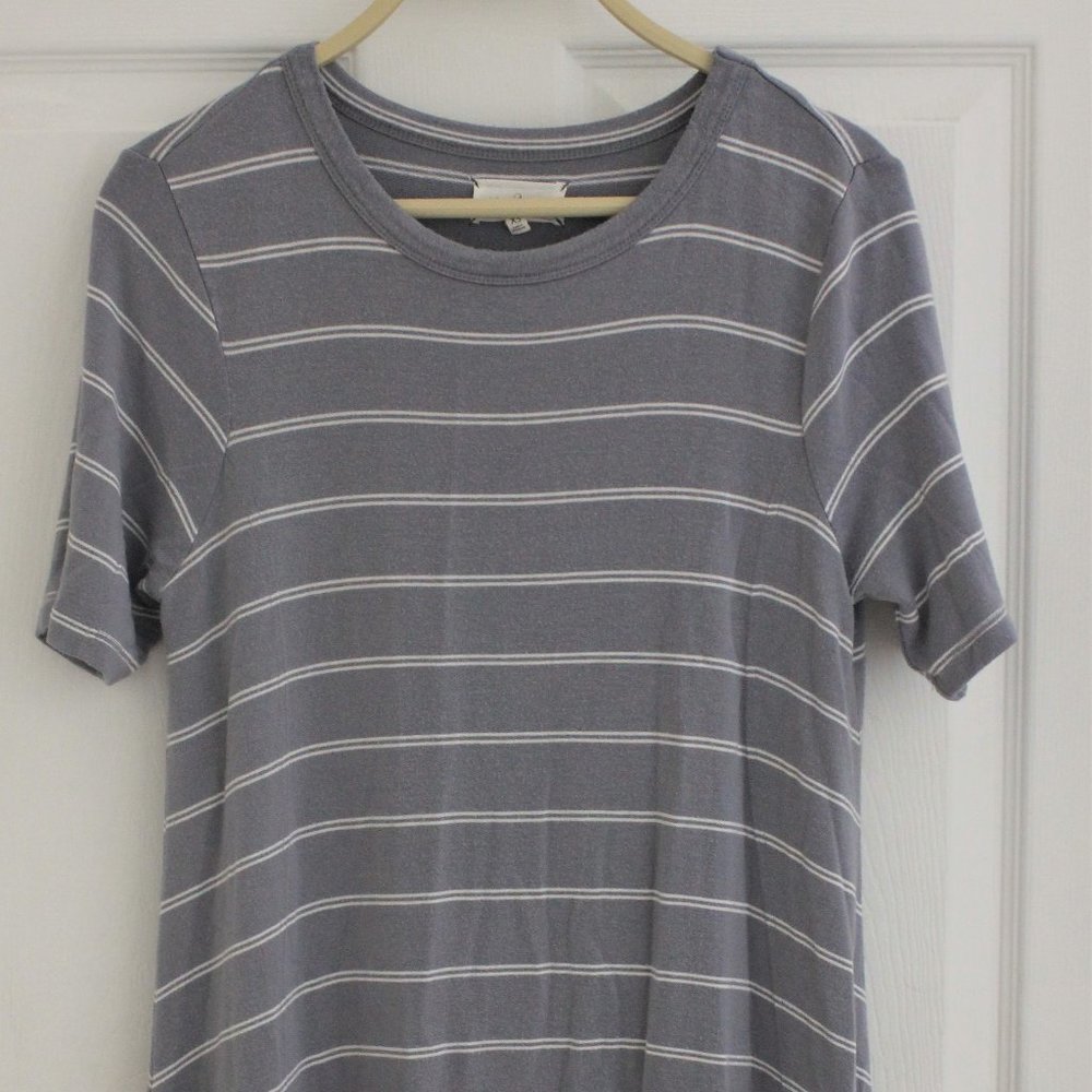 Grey and White Stripped Dress- Lou & Grey